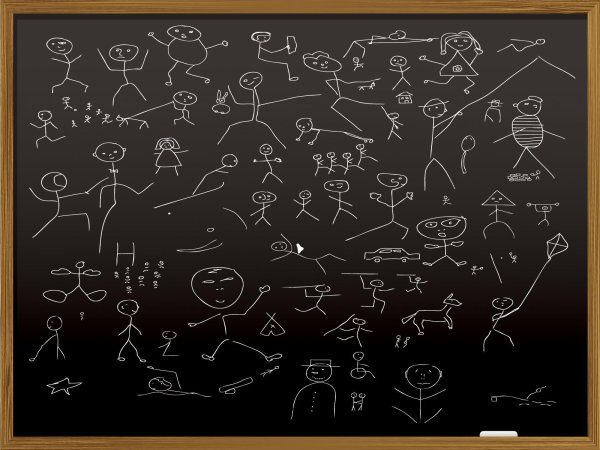 Ленточка нарисованная мелом