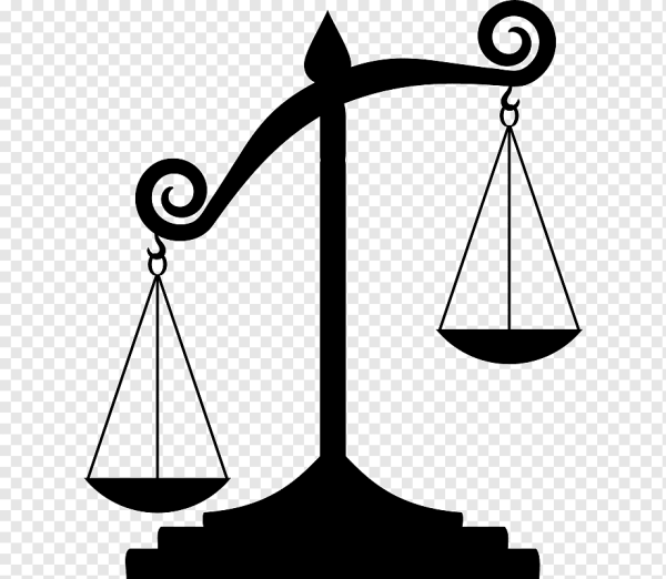 Чаша весов на белом фоне