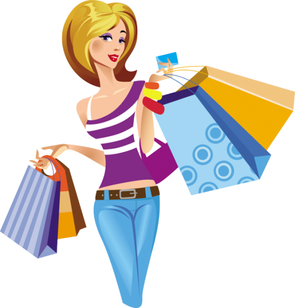 Девушка с пакетами