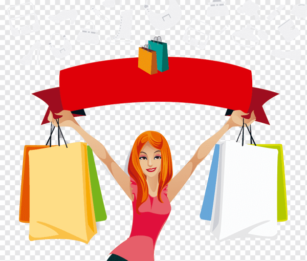 Шоппинг на прозрачном фоне