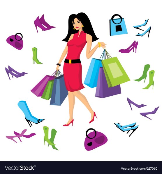 Рисунок коллаж шоппинг