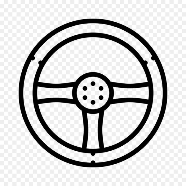Нарисованный руль автомобиля