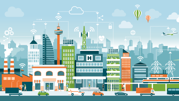 Город в мультяшном стиле