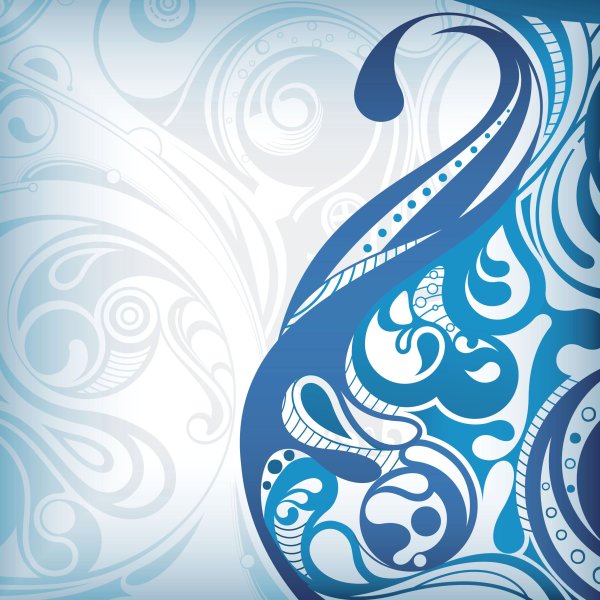 Голубой фон с орнаментом