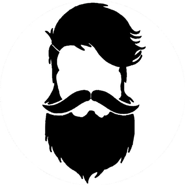 Силуэт бородатого мужчины