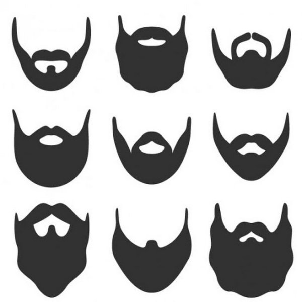 Борода силуэт