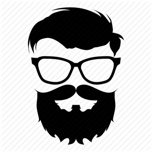 Силуэт бородатого мужчины