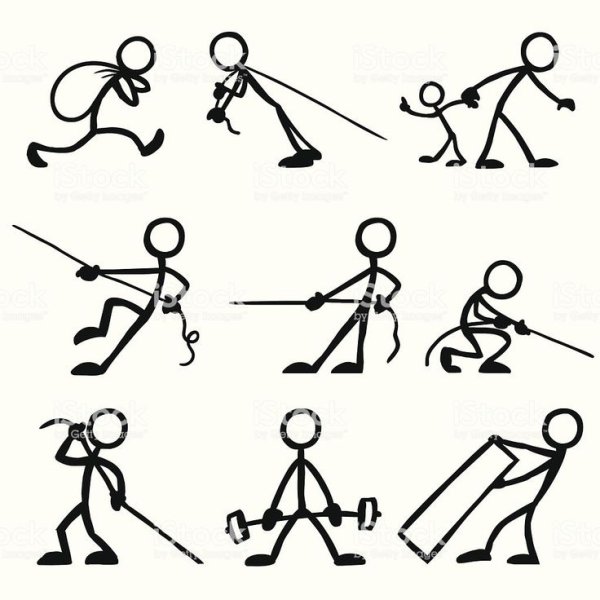 Схематические изображения человечков