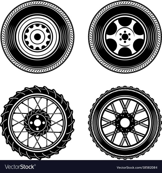 Колесо от мотоцикла вектор