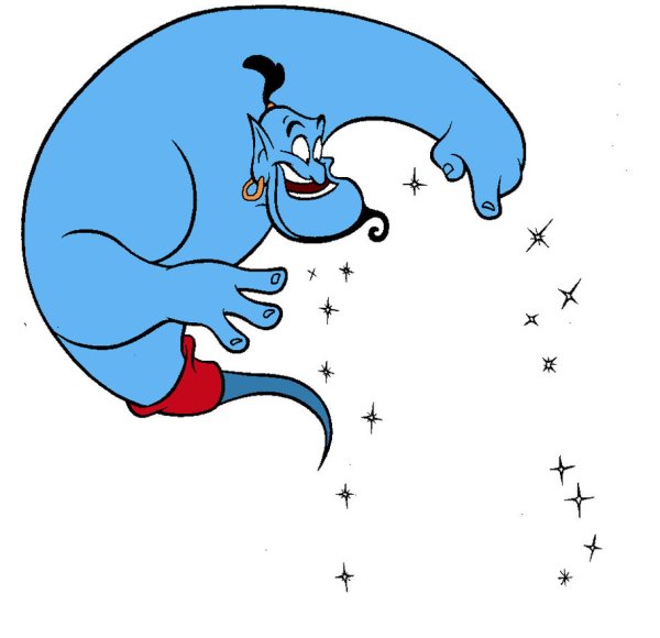 Джинн на белом фоне