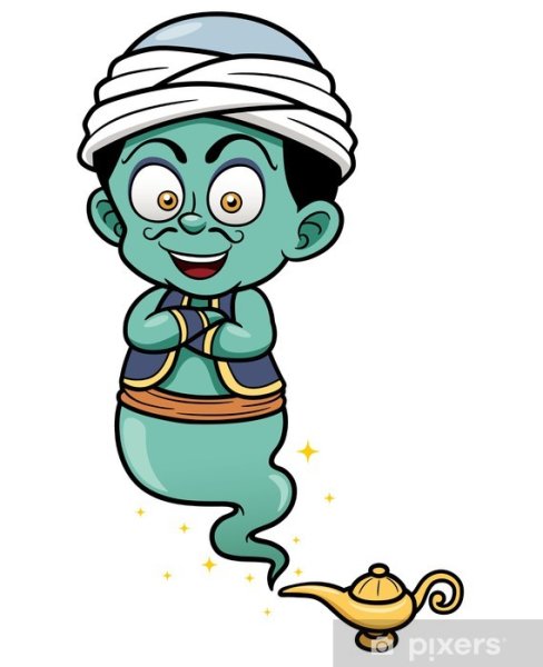 Джин из лампы вектор