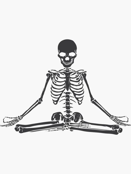 Скелет медитирует