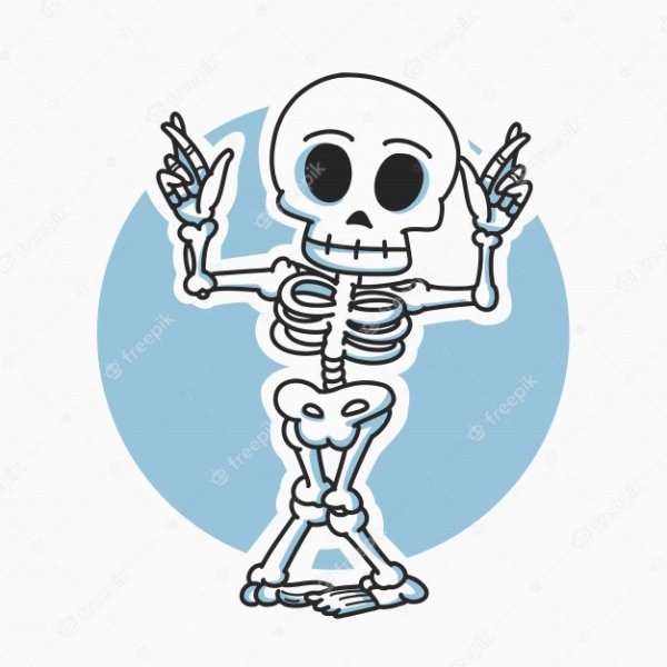 Скелетик мультяшный