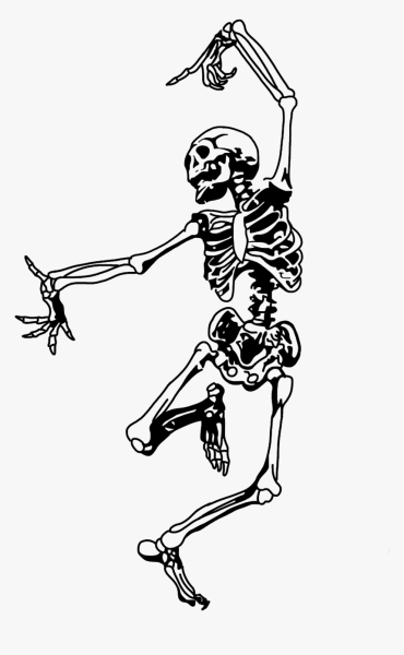 Скелет силуэт