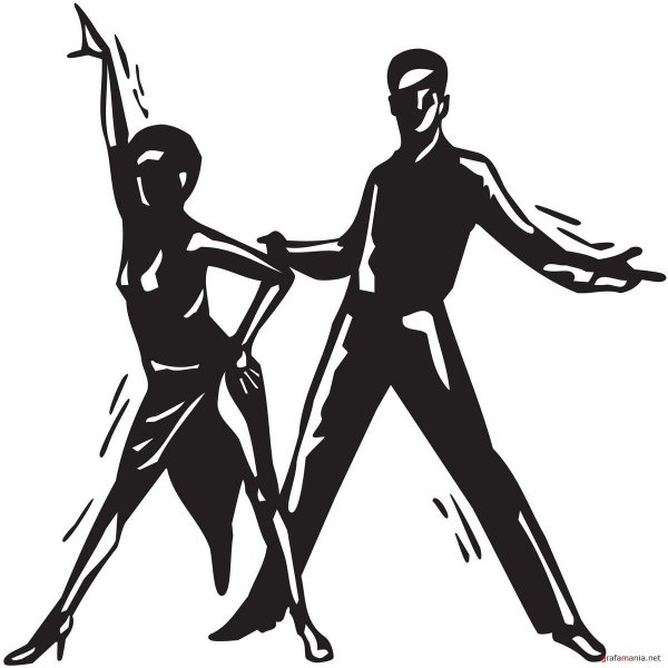 Силуэт танцующего человека