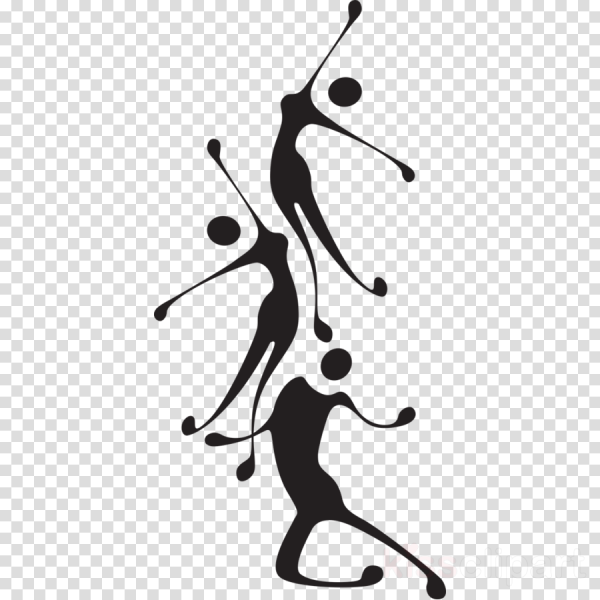 Танцующая девушка силуэт контур