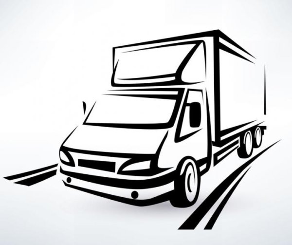 Грузовик силуэт