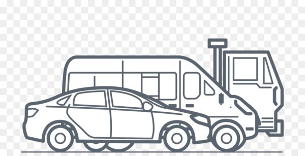 Грузовой и легковой автомобиль вектор