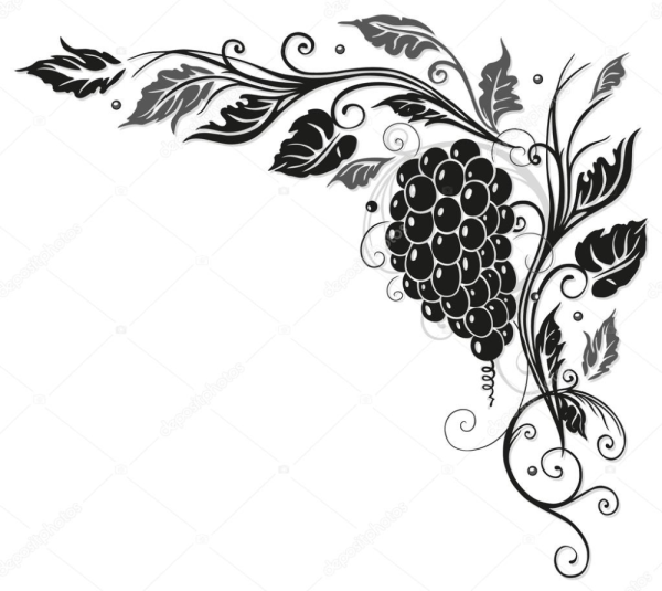 Угловой орнамент с виноградом