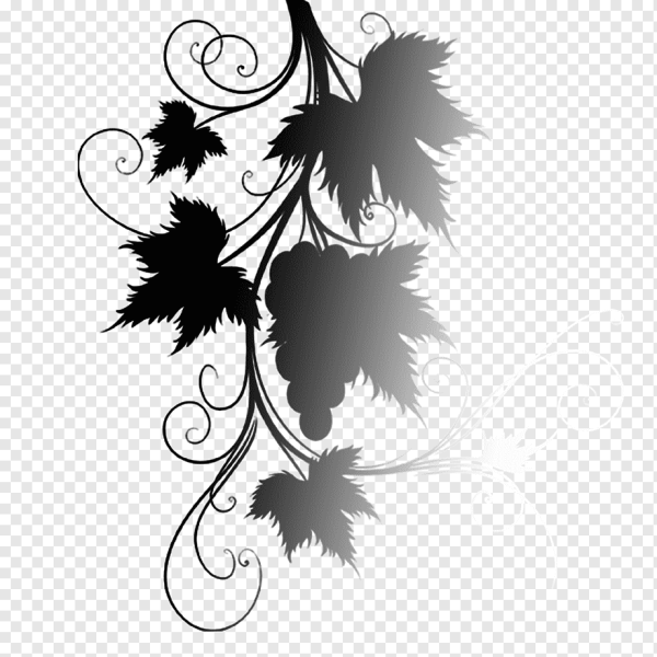 Лист винограда силуэт