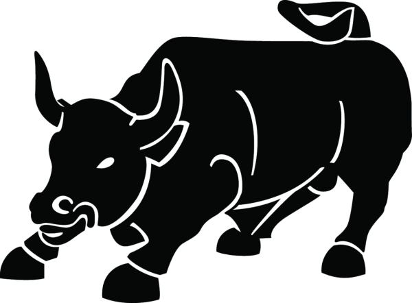 Бычок трафарет