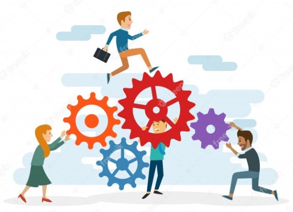 Молодая команда вектор