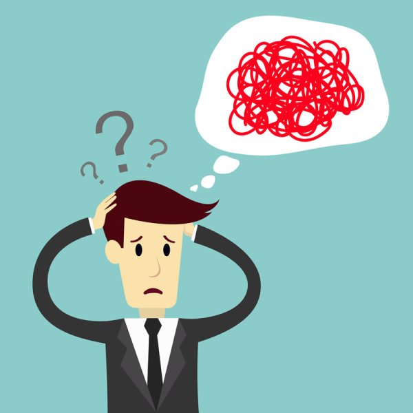 Человек запутался