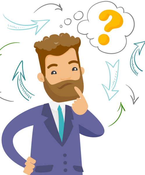 Человек думает иллюстрация