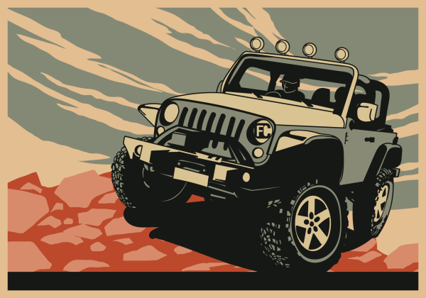 Off Road Jeep вектор