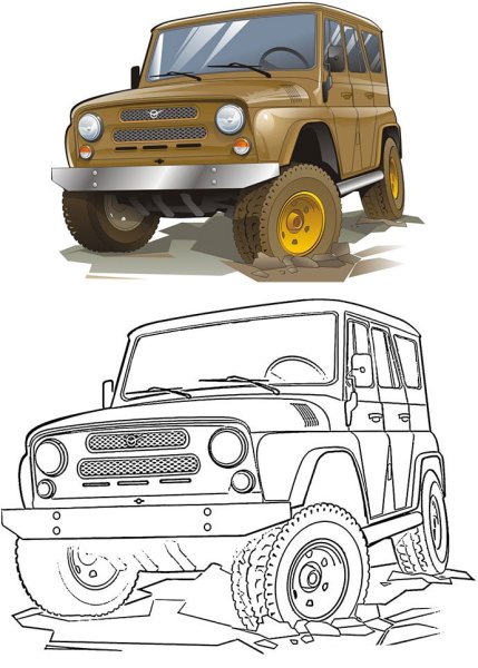 УАЗ 3151 раскраска