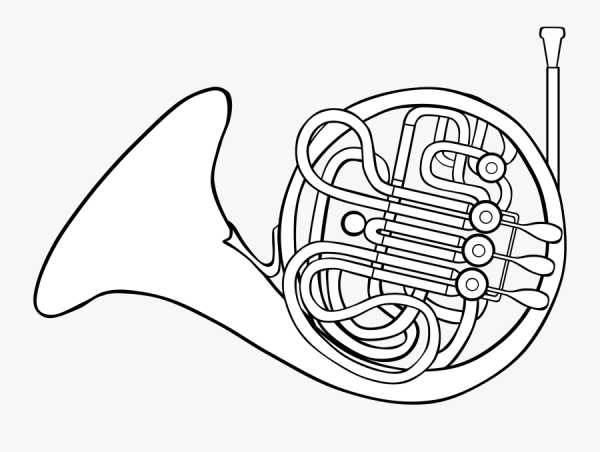Валторна музыкальный инструмент рисунок