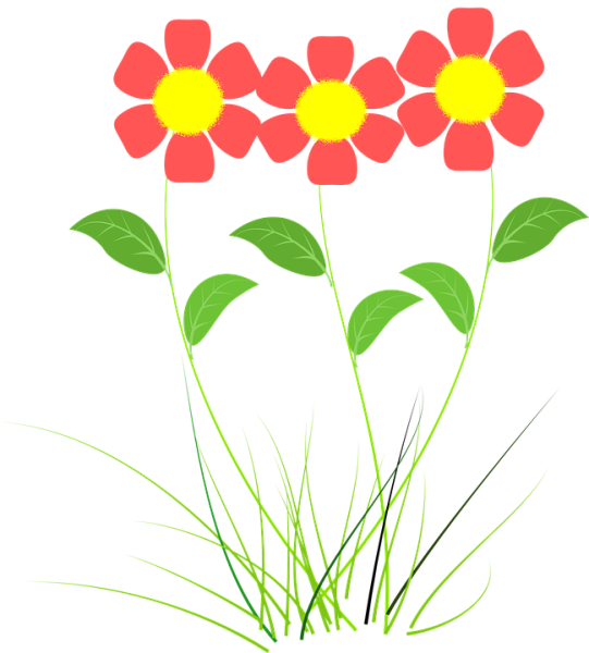 Векторные цветы детские