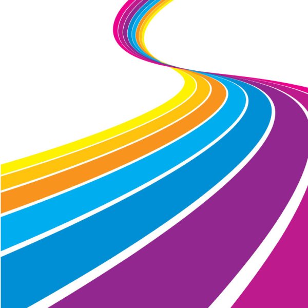 Разноцветные волнистые линии