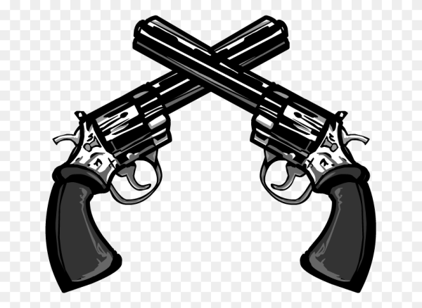 Два скрещенных револьвера