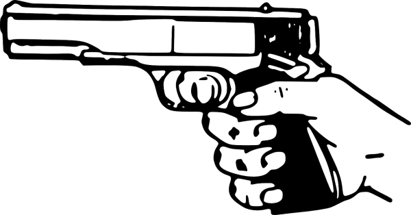 Мультяшная рука с пистолетом