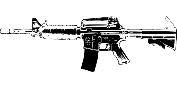 Винтовка м16 вектор