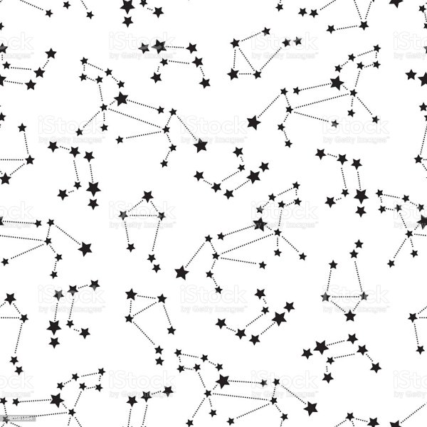 Созвездия на белом фоне