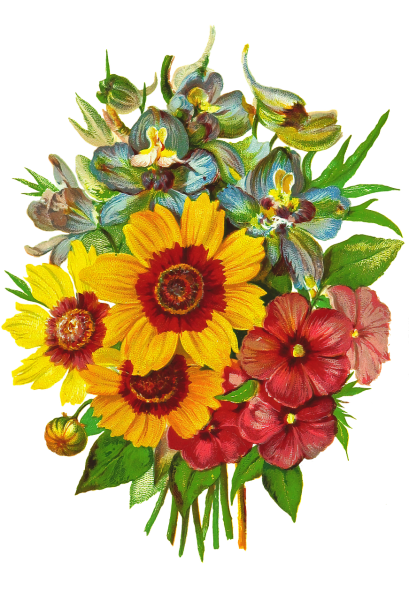 Векторные цветочные букеты