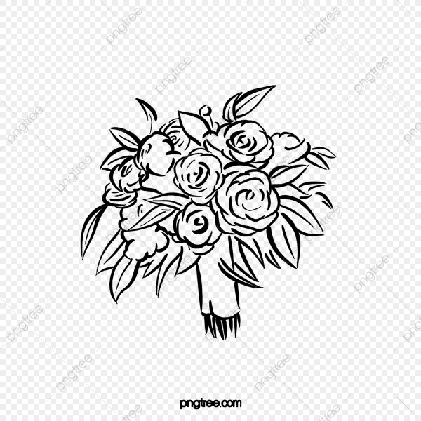 Свадебный букет вектор