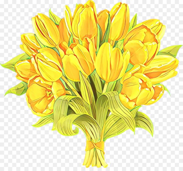 Тюльпаны мультяшные