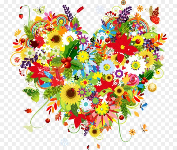 Векторные цветные цветы