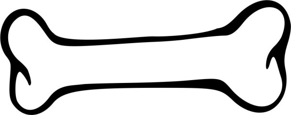 Трафарет кости для собак
