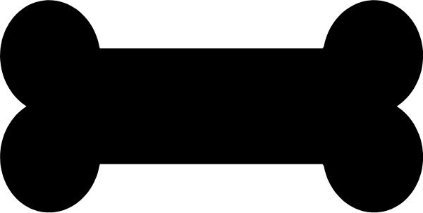 Собачья кость силуэт