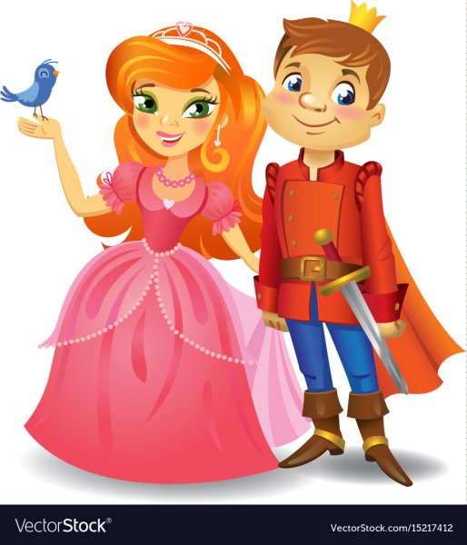 Принс принцесса вектор