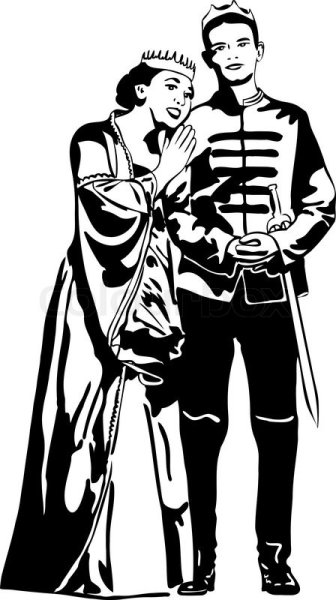 Силует короля и королевы