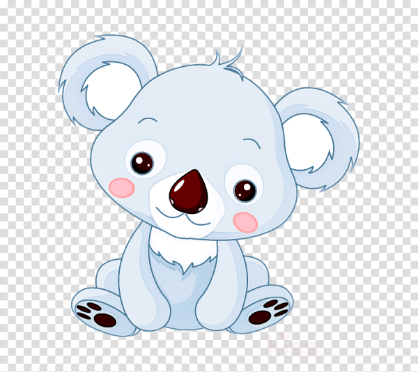 Милые животные на прозрачном фоне