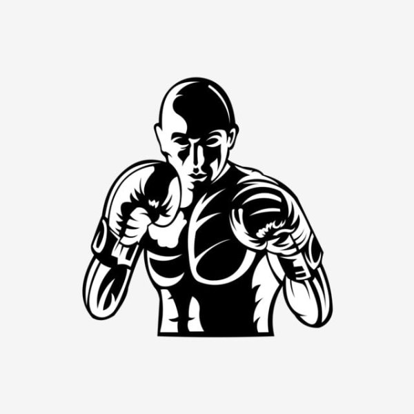 Силуэты спортсменов бокс