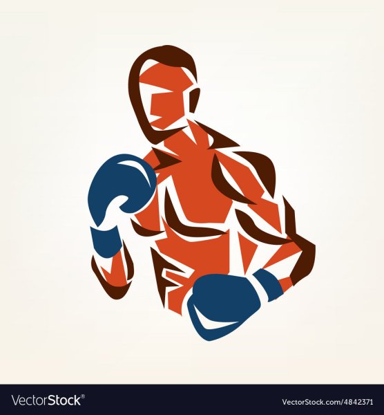 Силуэты спортсменов бокс