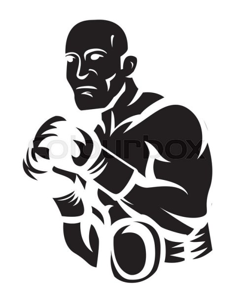 Силуэты кикбоксеров