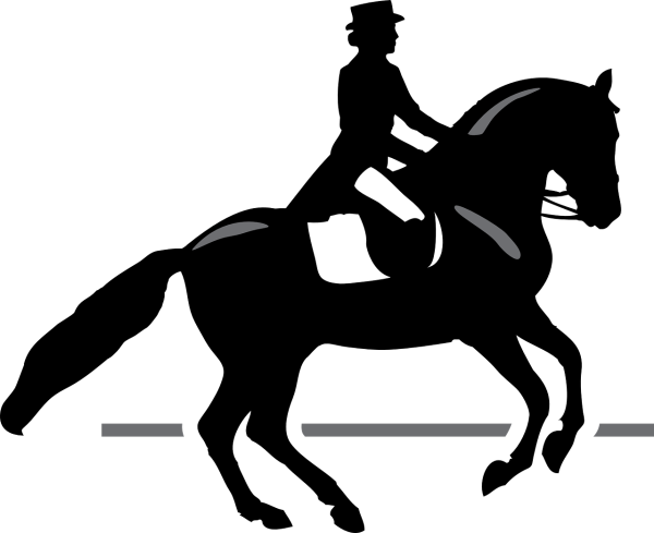 Силуэт лошади выездка